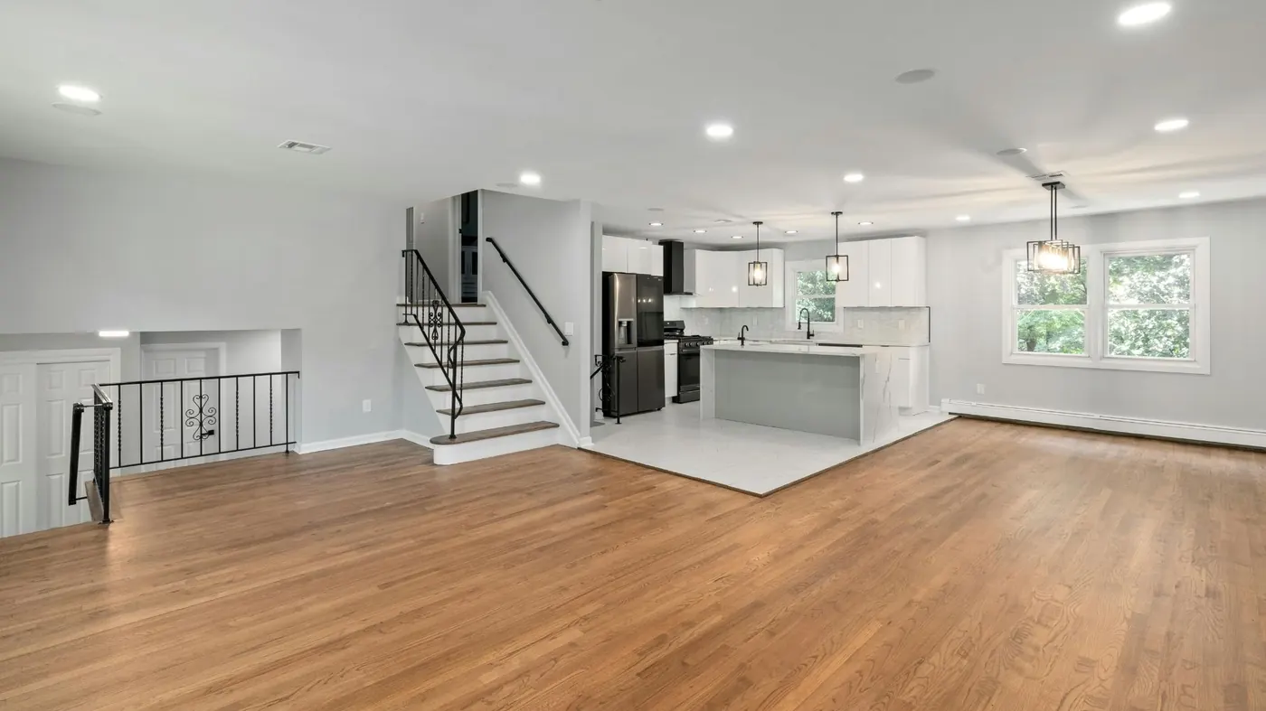 Open floor plan home renovation by JPK Construction in Presque Isle ME